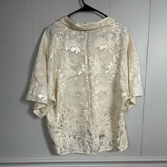 Vintage Gold Label Victoria’s Secret Floral Button Down Night Shirt Size Large - Picture 7 of 7